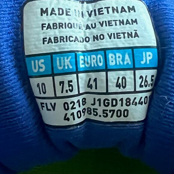 Mizuno Wave Inspire 14 Running Shoes Sneakers Blue Yellow Women 10 - Picture 16 of 16